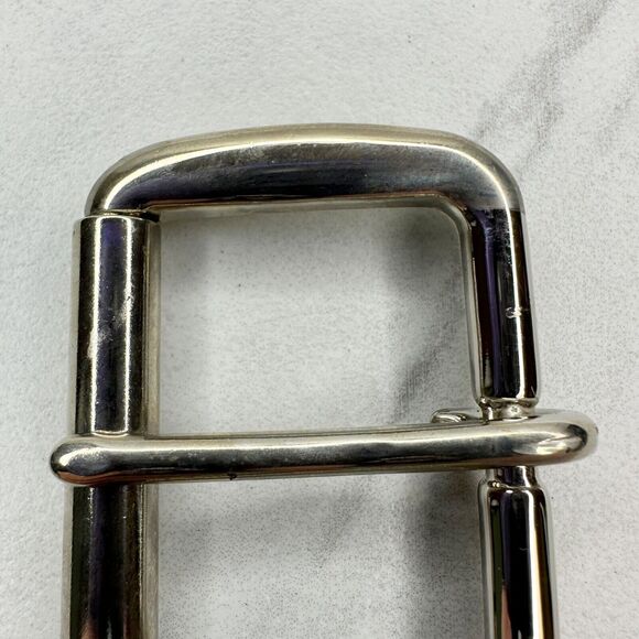 Silver Tone Simple Basic Roller Belt Buckle - Picture 3 of 7